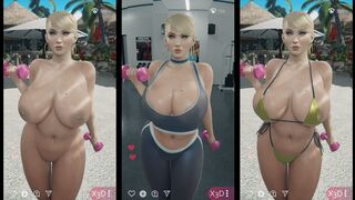 Samus Aran Live Workout X3D splitscreen