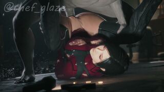 Ada Pinned Down by Mr. X [Chef Glaze]
