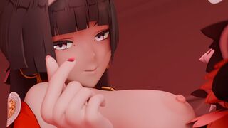 Futa Astra x Nangong Yu & Futa Rina x Sunna - Zenless Zone Zero [vectoriansecret]