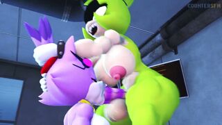 Surge throatfucking Blaze