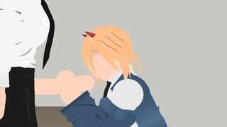 Futa Makima fucks Power