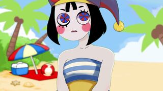 fun at the beach- pomni digital circus