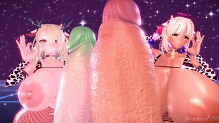 [Hololive] Ceres Fauna ❤ Tsukumo Sana - Hyper Futa Dance