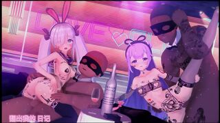 [QOS] Azur Lane Janus, Unicorn, Laffey Sex Dance