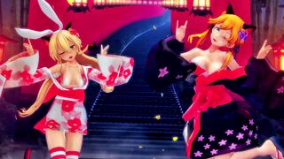 Shimakaze & Prinz - Kiss Kitsune [MMD R15] Hamselvish