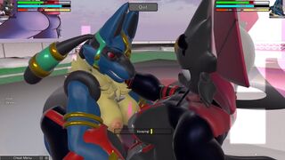 Weavile vs Lucario! Heroine Rumble 2 Pokemon Futa X Futa