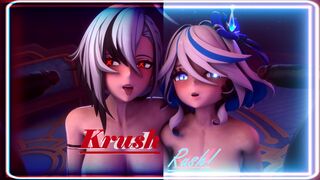 『 KRUSH RUSH! 』|| Furina and Arlecchino pmv