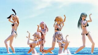 Shimakaze & Fleet Girls - Envy Cat Walk [MMD] Nimo