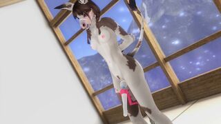 [Second Life Furry Porn]: Gooner Donkey Girl Clit Tortured by Hitachi Wand !