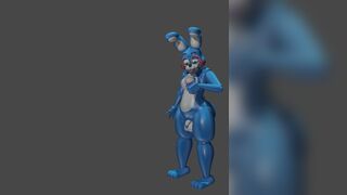 Toy Bonnie got the drink and his cock goes big