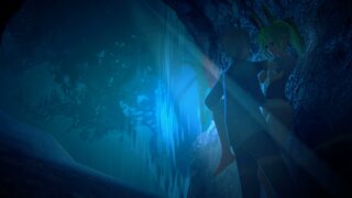 Greenhead bunny fucked under a waterfall