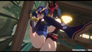 Raiden Shogun × Kujou Sara (Futa)