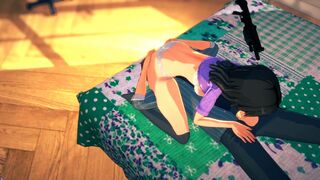 Brunette stepsister agrees to 69