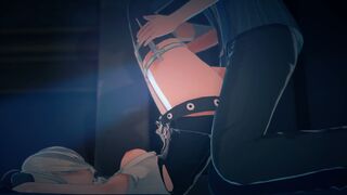 Stepsister thighjob on the ground