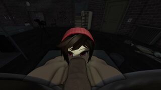 Big ass slut sucks off and then fucks a homeless man for 40$ (Roblox studio)