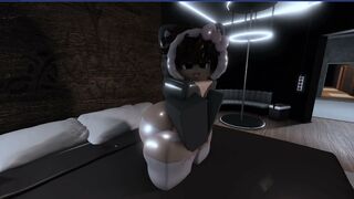 Cute Roblox femboy shaking his fat ass