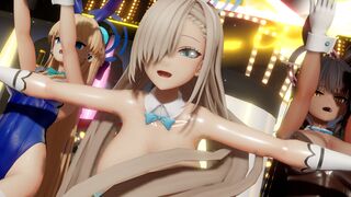 【MMDBlue-Archive】Asuna＆Karin＆Toki Bunny WAVE