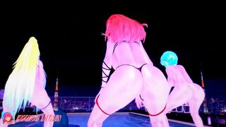 [Koikatsu] Anaconda (Striptease) || Stripper Pyra, Hostess Mythra & Mommy Pneuma