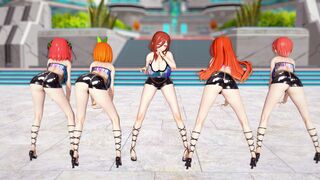 Nakano Ichika X Nakano Nino X Nakano Miku X Nakano Yotsuba X Nakano Itsuki MMD