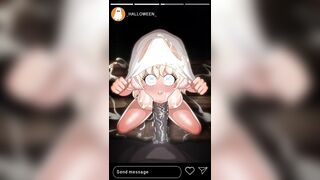 Barbie having some innocent trick-or-treating fun! [Blackbored]