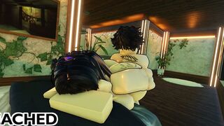 Naughty Roommate pays the rent with her Creamy Pussy - ROBLOX BLEACHED