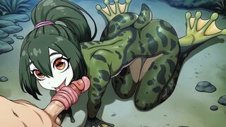 [Chasing Memories - A Monster Girl RPG] Frog Girl Tonguejob Scene
