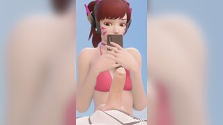 D.va handjob and happy ending