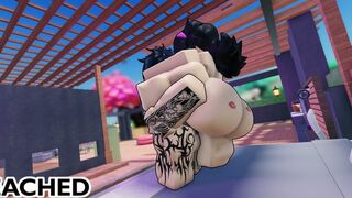 Sarah Henderson takes Big White Cock in her Pussy - ROBLOX BLEACHED