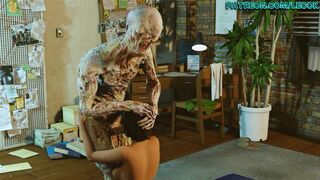 Jill Valentine Chose to pleasure a Palehead zombie and then became its concubine