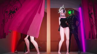 Blue Archive - Helltaker Curtain Sex dance