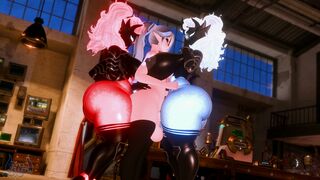 BlipsVR - Warframe Ember on Futa Threesome