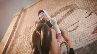 Spider Gwen Alleyway Thighjob