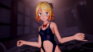 Pjanoo - Kagamine Rin (Swimsuit) l YYB Vocaloid Dance MMD R-18 R18
