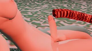 2B meeting with tentacle snake with restraint with improved voice