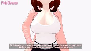 Sucking Ochako Uraraka's tits / Sub eng Sub esp