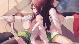 Nakano nino & nakano miku (go-toubun no hanayome) full animated by asou (asabu202)