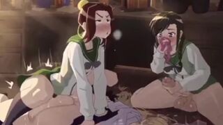 Futas School Girls x Sleeping teacher X-Ray Version