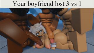 boyfriend lost 3vs1