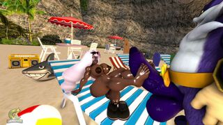 POV: you catch Jacinthe and Big the Cat getting freaky playing footsie on the beach.
