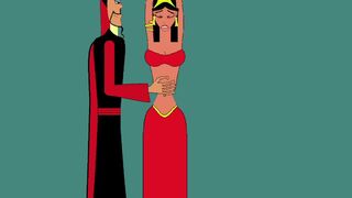 jasmine belly punched and navel played by jafar