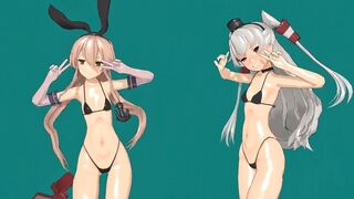 Shimakaze & Amatsukaze - V song [MMD R15] SimpleMMD