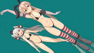 Shimakaze & Amatsukaze - So bright So high Sunlight [MMD R15] SimpleMMD