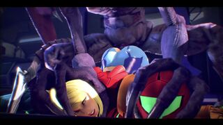 Samus vs Ridley! (Zero suit)