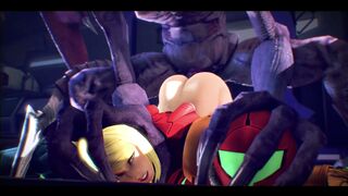 Samus vs Ridley! (Nude)