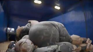Spartan having fun