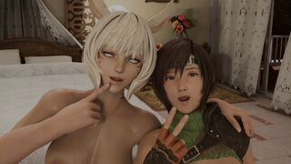 Final Fantasy. Y'shtola fucks Yuffie. True Facials
