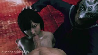 Hinako is forced by Wolf Hinako to suck a man's dick until she blacks out [No Sound]