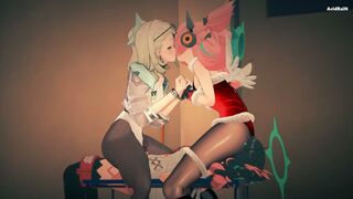 Sunna, Aria & NangongYu threesome sex video (ZzZ) Futa