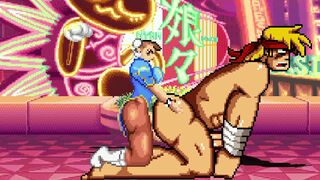 MUGEN Chun-Li fucks Rumble McSkirmish
