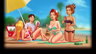 Summertime Saga: Episode 19. Three Hot Bitches On One Hot Beach